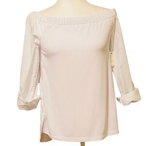 Tribal Off The Shoulder White Top Size Small